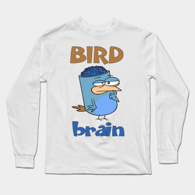 Birdbrain Design for Bird Lovers Long Sleeve T-Shirt by ConCept